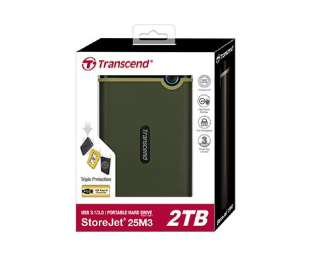 TRANSCEND StoreJet 25M3G 2TB 2,5'' TS2TSJ25M3G - 1443380 - zdjęcie 2